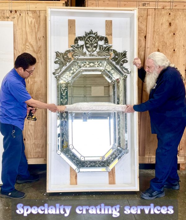 venetian mirror -specialty crating venetian mirror -specialty crating